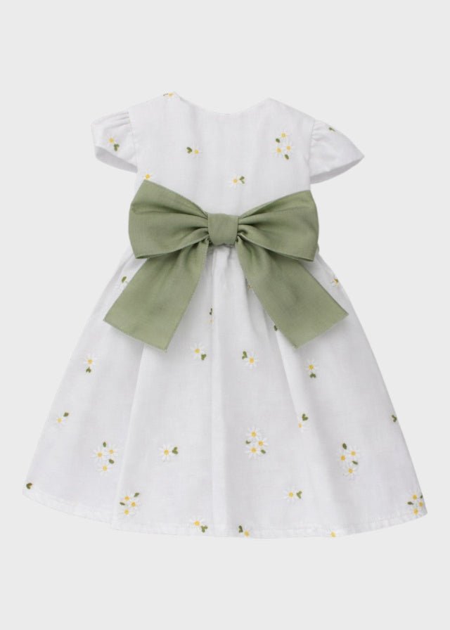 Abito Cotone Margherite Panna PC05200 corredino e abbigliamento neonato | NANU' BABY