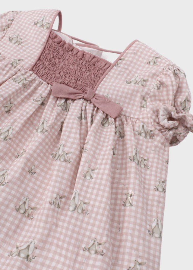 Abito Coulotte Coniglietti Rosa 0044/25 corredino e abbigliamento neonato | NANU' BABY