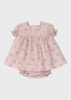Abito Coulotte Coniglietti Rosa 0044/25 corredino e abbigliamento neonato | NANU' BABY