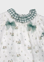 Abito Coulotte Coniglietti Verde 0046/24 corredino e abbigliamento neonato | NANU' BABY