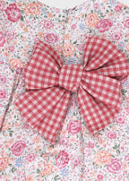 Abito Coulotte Fiorellini Corallo 0334/48 corredino e abbigliamento neonato | NANU' BABY