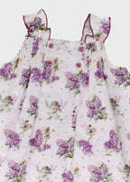 Abito Coulotte Fiori Lilla 0333/17 corredino e abbigliamento neonato | NANU' BABY