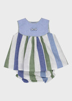 Abito Coulotte Mayolica Azzurro 0052/27 corredino e abbigliamento neonato | NANU' BABY