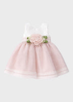 Abito Pizzo Pois Rosa GG2634I corredino e abbigliamento neonato | NANU' BABY