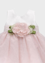 Abito Pizzo Pois Rosa GG2634I corredino e abbigliamento neonato | NANU' BABY