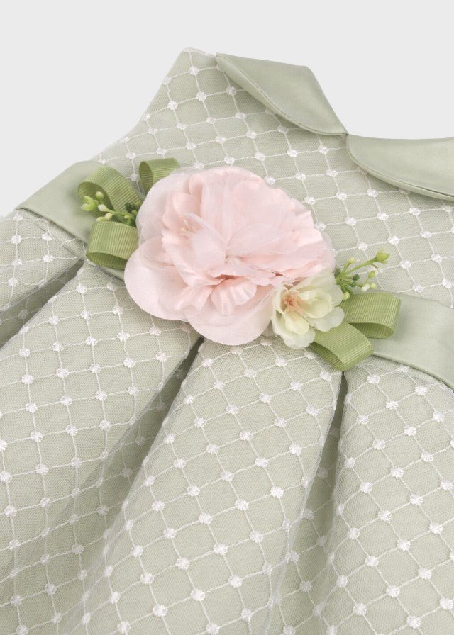 Abito Pizzo Pois Verde GG2635I corredino e abbigliamento neonato | NANU' BABY