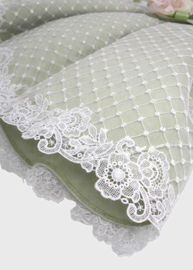 Abito Pizzo Pois Verde GG2635I corredino e abbigliamento neonato | NANU' BABY