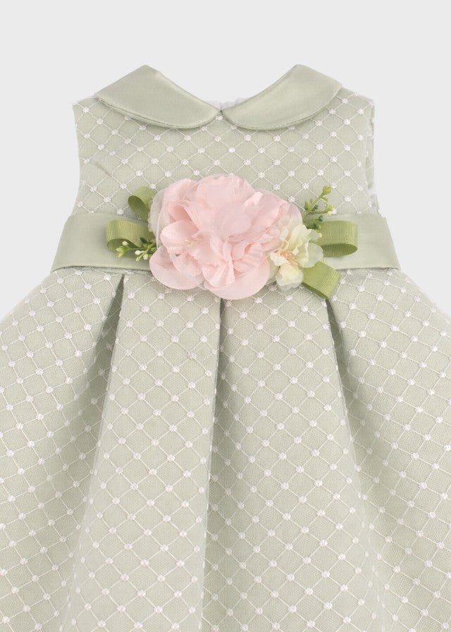 Abito Pizzo Pois Verde GG2635I corredino e abbigliamento neonato | NANU' BABY