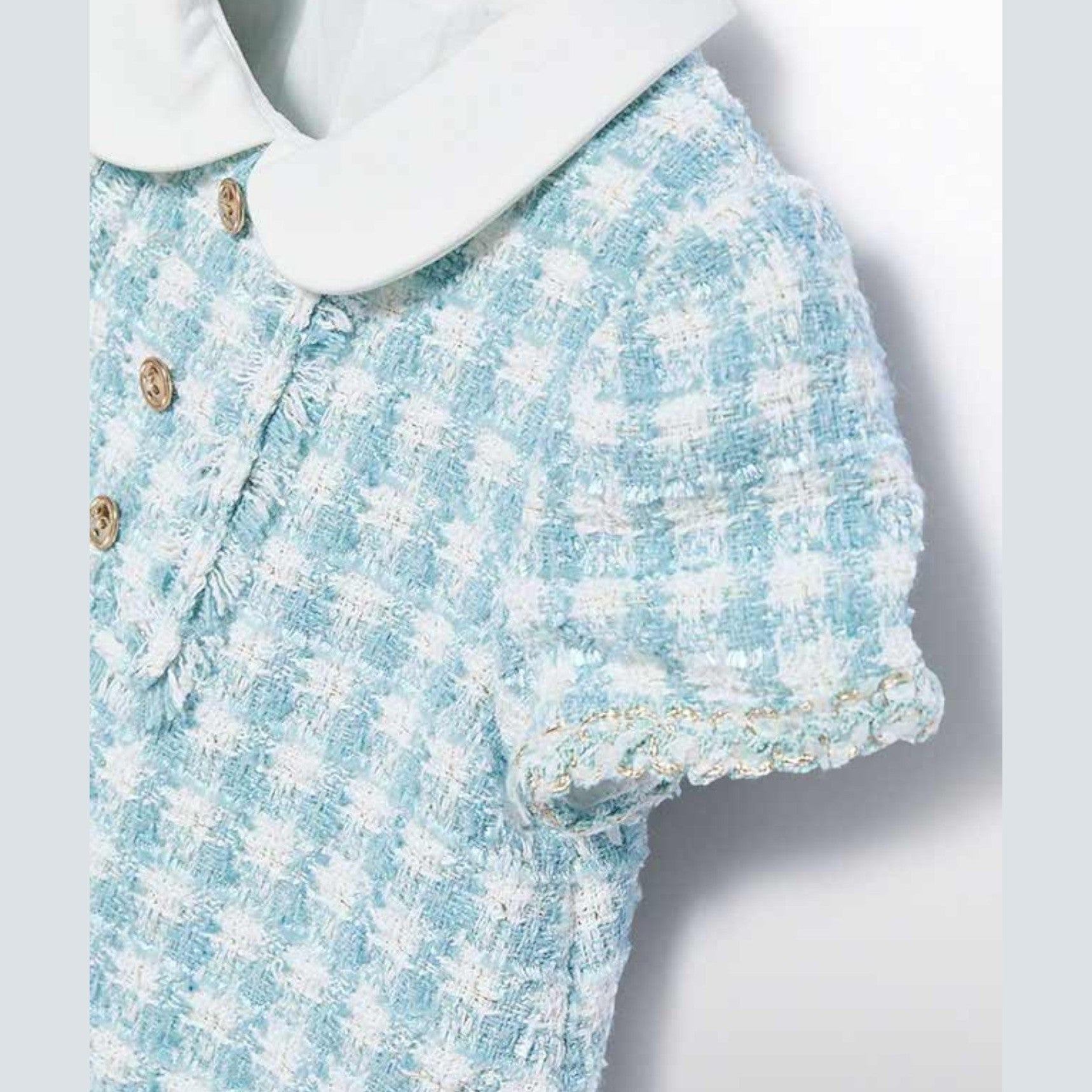 Abito quadri lurex Bimba Verde 5511/9 corredino e abbigliamento neonato | NANU' BABY