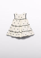 Abito Ricamato Fiorellini Bianco 5022/4 corredino e abbigliamento neonato | NANU' BABY