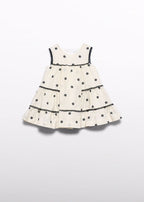 Abito Ricamato Fiorellini Bianco 5022/4 corredino e abbigliamento neonato | NANU' BABY