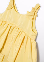 Abito Taffetà Volant Giallo 5041/72 corredino e abbigliamento neonato | NANU' BABY