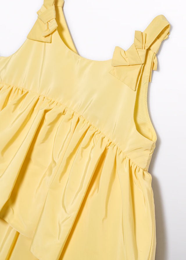 Abito Taffetà Volant Giallo 5041/72 corredino e abbigliamento neonato | NANU' BABY