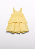 Abito Taffetà Volant Giallo 5041/72 corredino e abbigliamento neonato | NANU' BABY