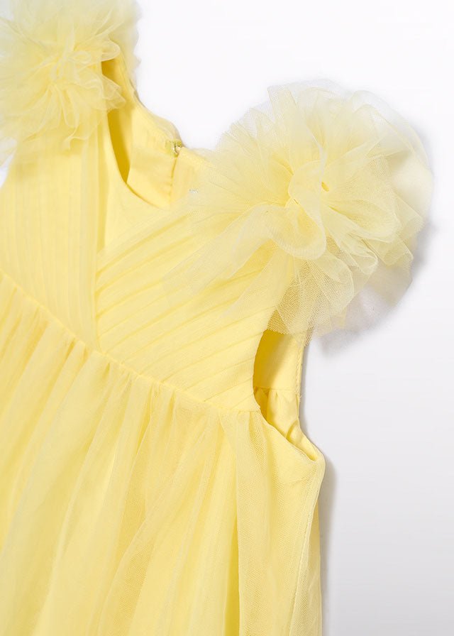 Abito Tulle Volant Giallo 5039/68 corredino e abbigliamento neonato | NANU' BABY