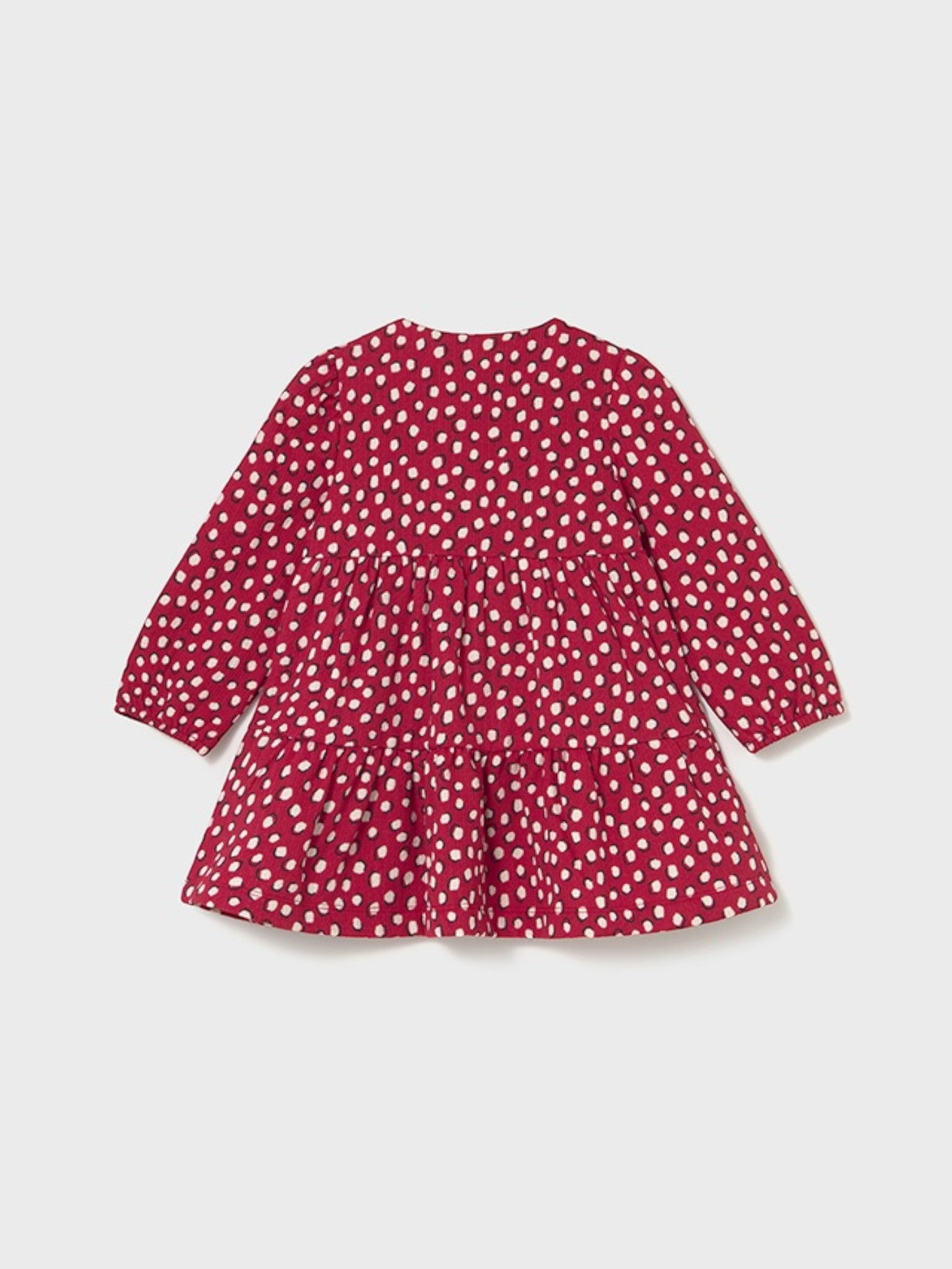 Structured knit dress, girl's, red, 2915/40