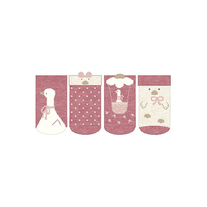 Set of 4 PINK socks 2G-9762/R