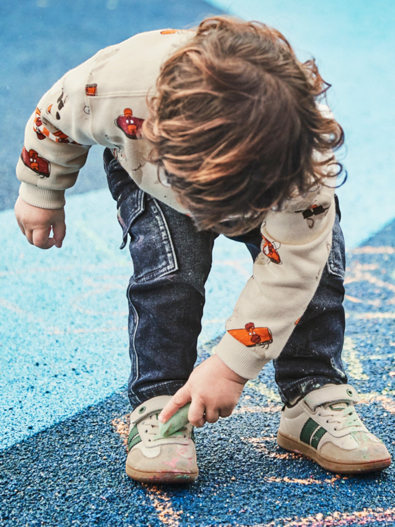 Soft denim cargo trousers for boys, blue 2505/29