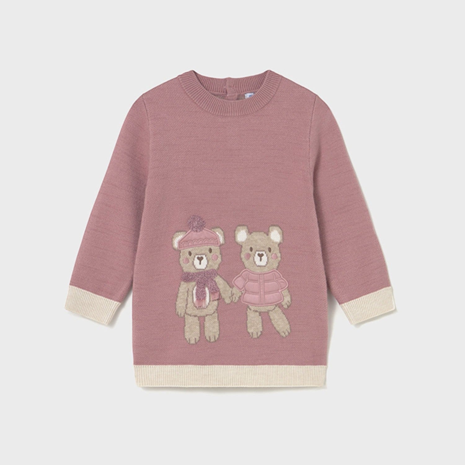 Abito maglia jacquard Bimba Rosa 2911/31 -  NANU' BABY