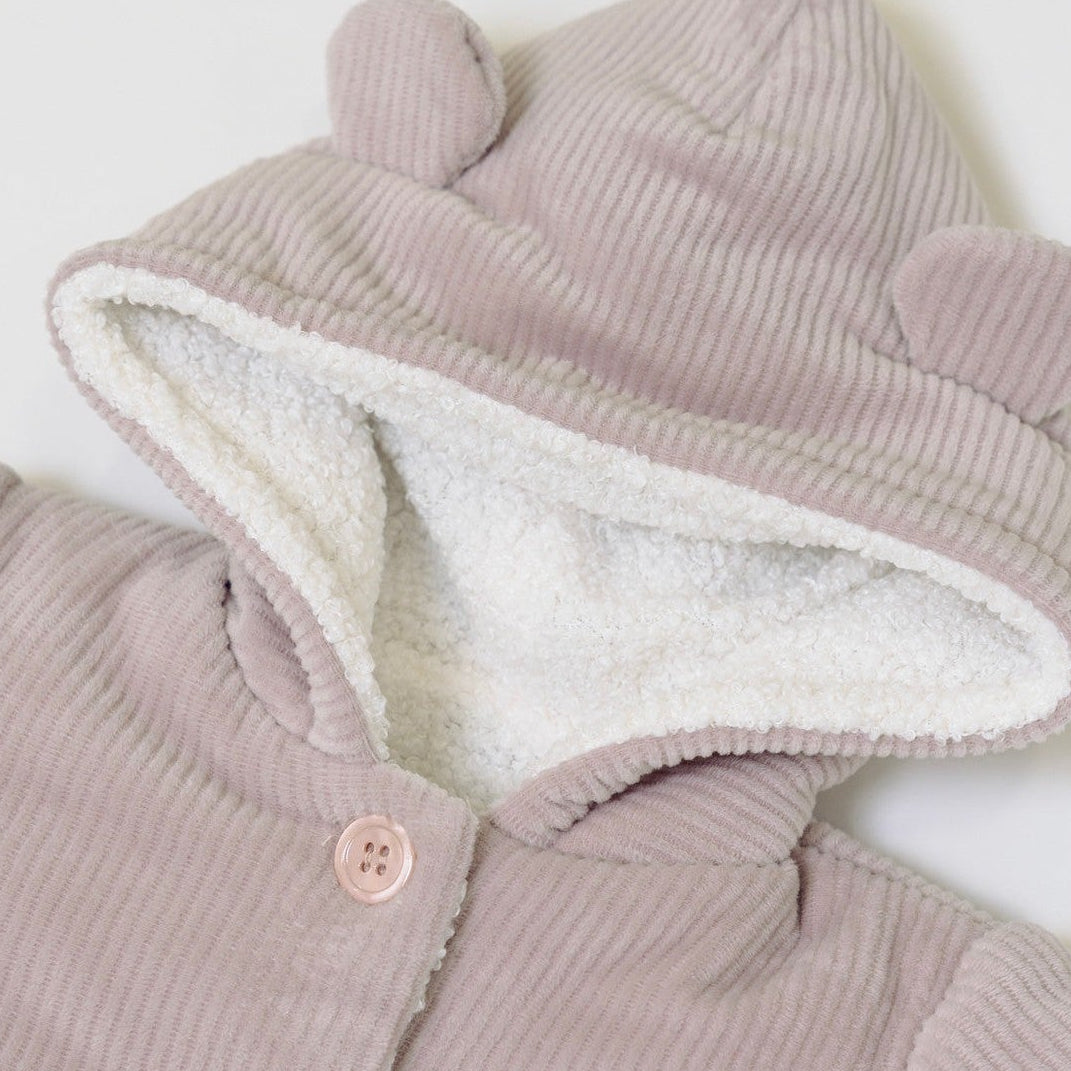 Cappottino con Cappuccio Orsetto Bimba ROSA IN5940/R -  NANU' BABY