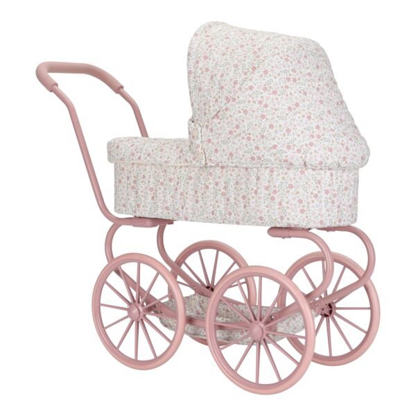 Pink metal doll stroller LD4586