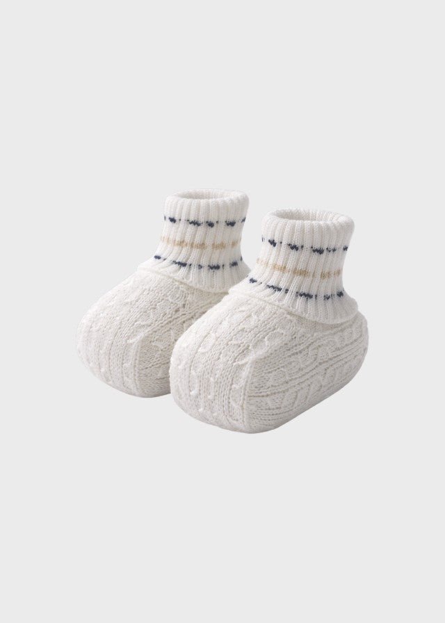 Babbucce Cotone Blu EK58S corredino e abbigliamento neonato | NANU' BABY