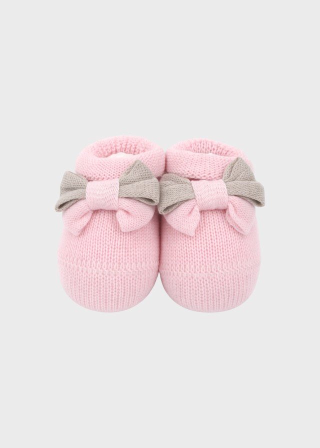 Babbucce Cotone Fiocchi Rosa 766 - R corredino e abbigliamento neonato | NANU' BABY