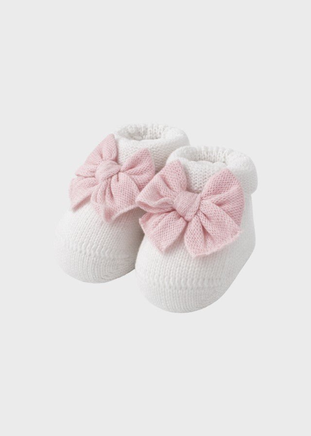 Babbucce Cotone Fiocco Bianco 758 corredino e abbigliamento neonato | NANU' BABY