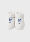 Babbucce Cotone Nodini Bianco 754 corredino e abbigliamento neonato | NANU' BABY
