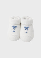 Babbucce Cotone Nodini Bianco 754 corredino e abbigliamento neonato | NANU' BABY