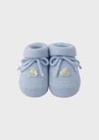 Babbucce Cotone Orsetto Cielo ORSETTO/767 - C corredino e abbigliamento neonato | NANU' BABY