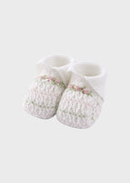 Babbucce Cotone Rosa Pesco EK13S corredino e abbigliamento neonato | NANU' BABY