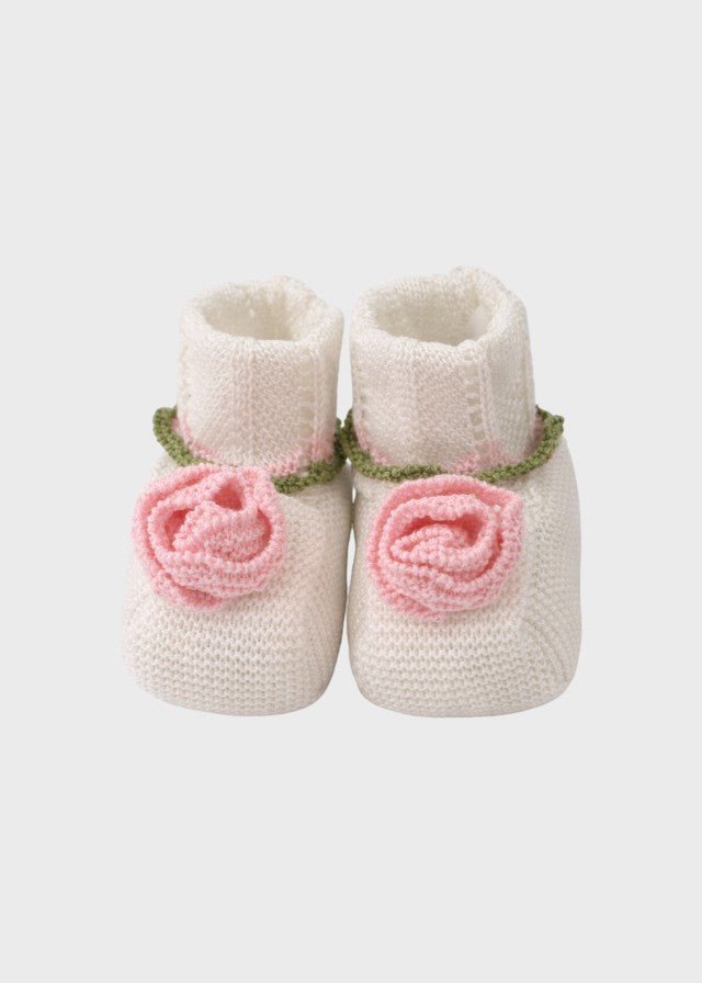 Babbucce Cotone Rosa Pesco EK18S corredino e abbigliamento neonato | NANU' BABY