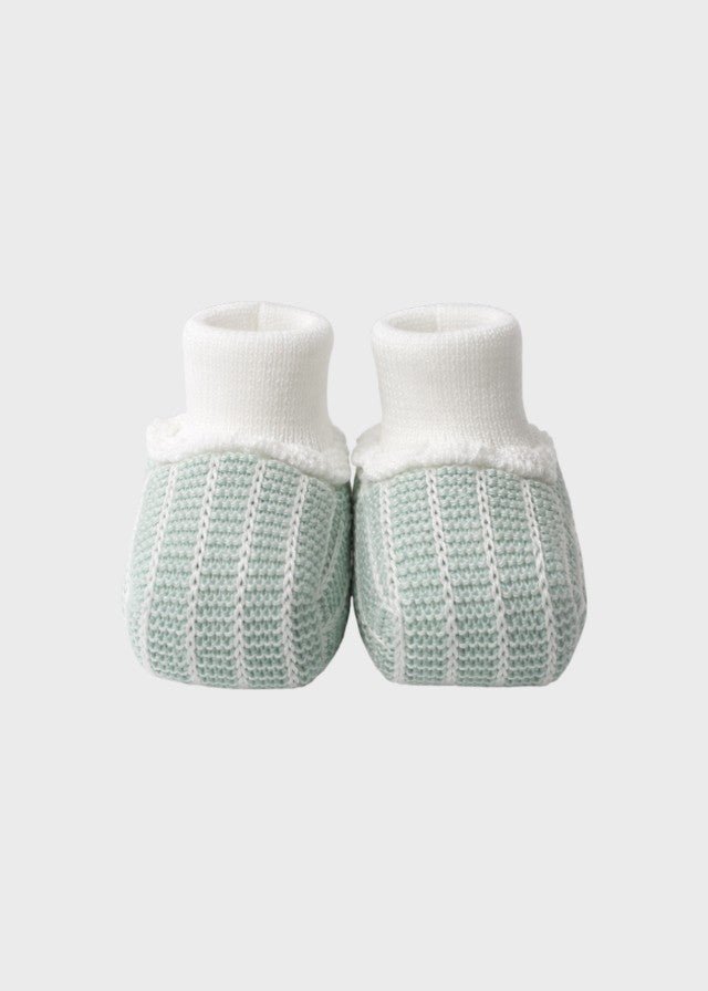 Babbucce Cotone Verde EK24S/V corredino e abbigliamento neonato | NANU' BABY
