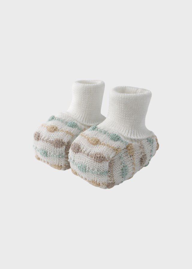 Babbucce Cotone Verde EK51S/V corredino e abbigliamento neonato | NANU' BABY