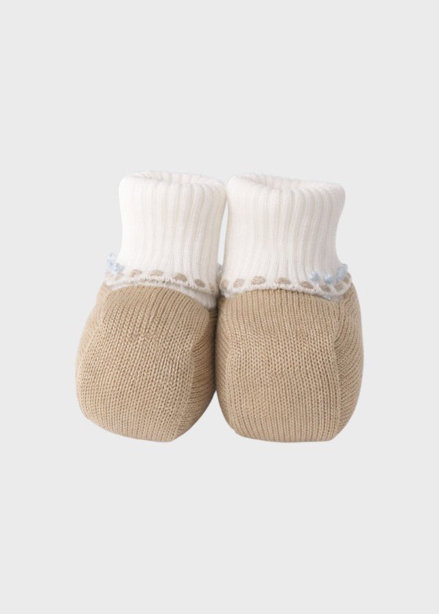 Babbucce Dondolo Tortora 8049 corredino e abbigliamento neonato | NANU' BABY