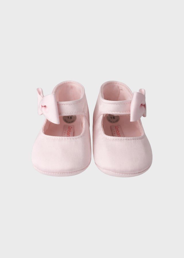 Ballerina Raso Fiocco Rosa SF4306/30 corredino e abbigliamento neonato | NANU' BABY