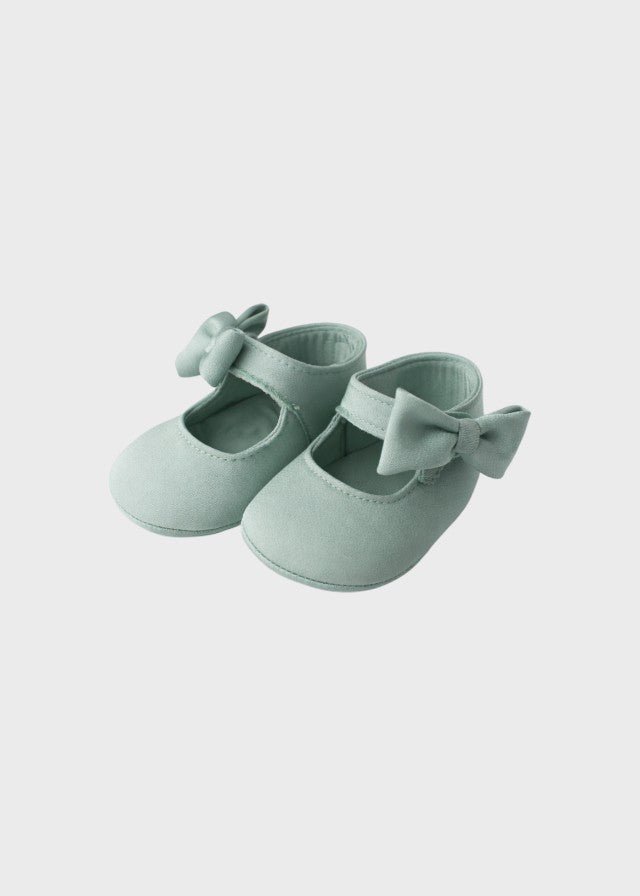 Ballerina Raso Fiocco Verde SF4306/79 corredino e abbigliamento neonato | NANU' BABY