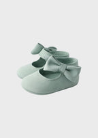 Ballerina Raso Fiocco Verde SF4306/79 corredino e abbigliamento neonato | NANU' BABY