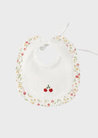 Bavetta Ciliegine Cotone Avorio CHERRY/BV corredino e abbigliamento neonato | NANU' BABY