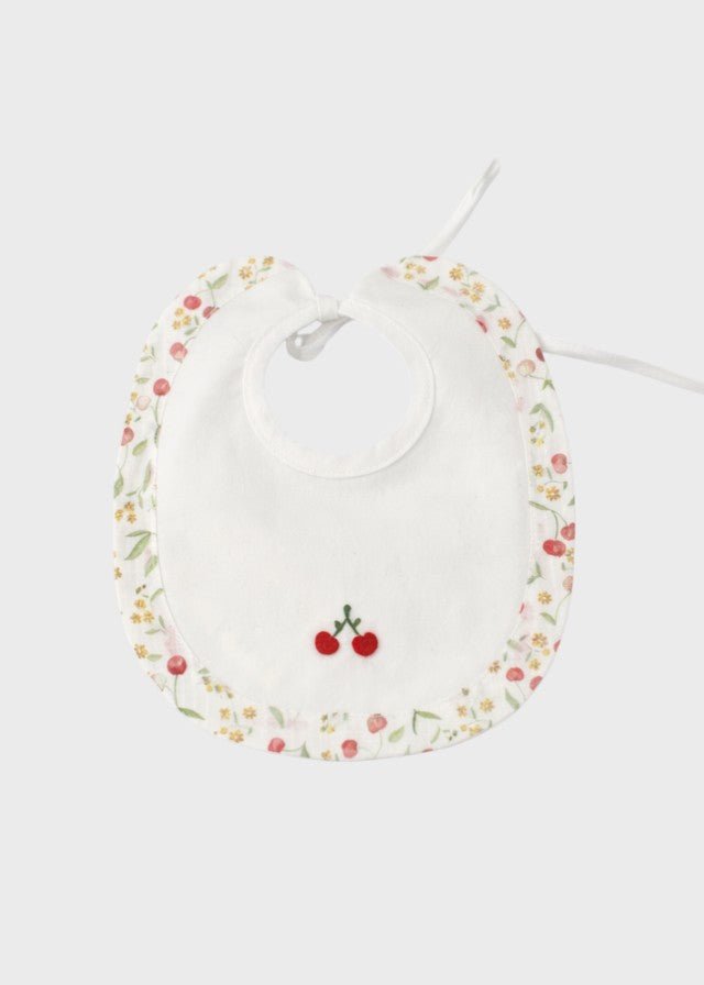 Bavetta Ciliegine Cotone Avorio CHERRY/BV corredino e abbigliamento neonato | NANU' BABY