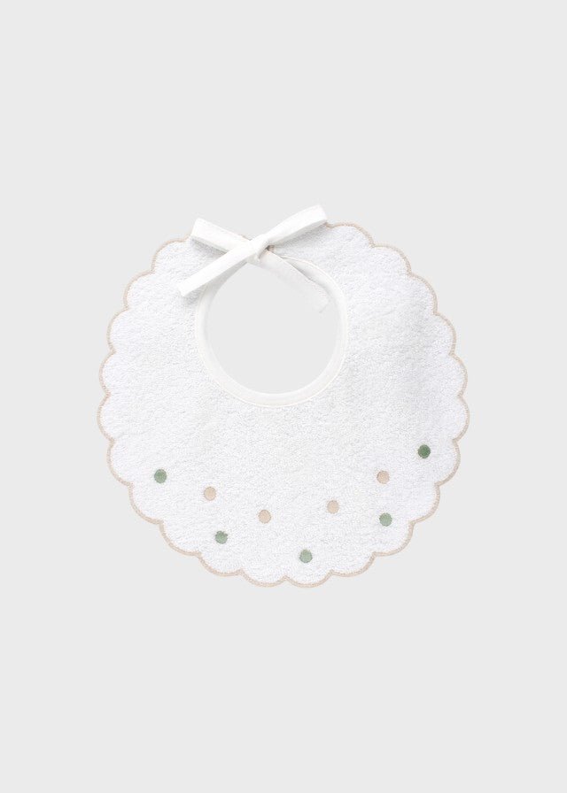 Bavetta Cotone Bordo Smerlato EK56BAV/V corredino e abbigliamento neonato | NANU' BABY