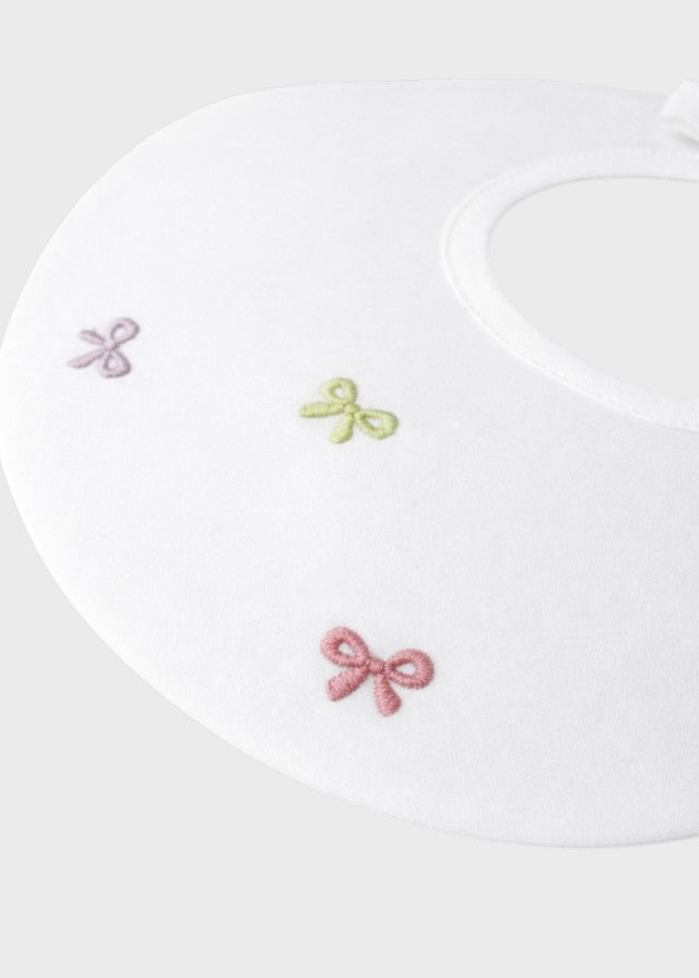 Bavetta Cotone Fiocchetti Melograno EK11BAV/M corredino e abbigliamento neonato | NANU' BABY