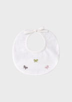 Bavetta Cotone Fiocchetti Rosa EK11BAV/R corredino e abbigliamento neonato | NANU' BABY