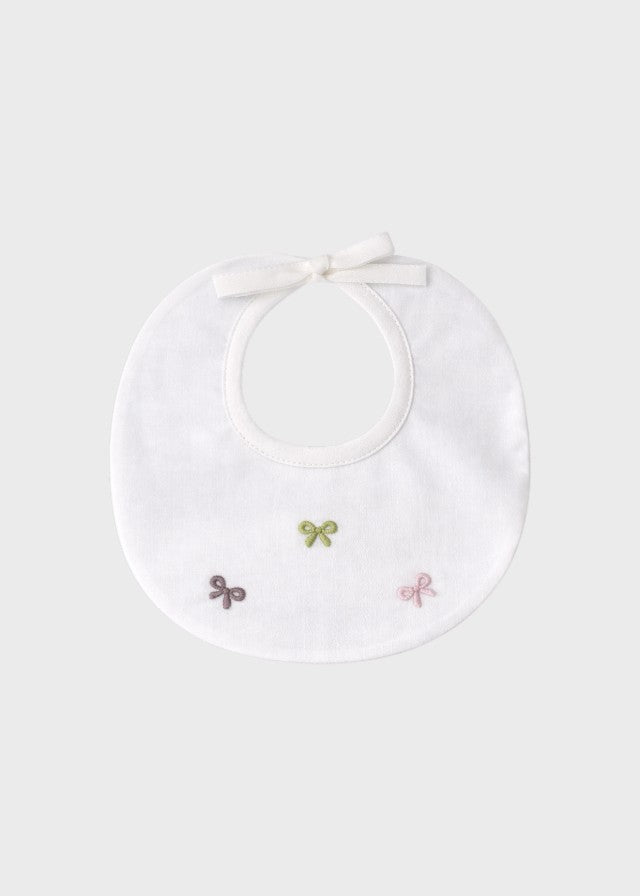 Bavetta Cotone Fiocchetti Rosa EK11BAV/R corredino e abbigliamento neonato | NANU' BABY