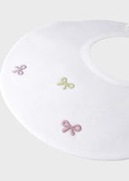 Bavetta Cotone Fiocchetti Rosa EK11BAV/R corredino e abbigliamento neonato | NANU' BABY