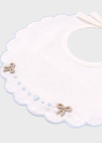 Bavetta Cotone Fiocchi Cielo EK65BAV/C corredino e abbigliamento neonato | NANU' BABY