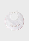 Bavetta Cotone Margherite Rosa EK24BAV/R corredino e abbigliamento neonato | NANU' BABY