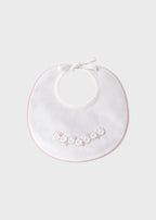 Bavetta Cotone Margherite Rosa EK24BAV/R corredino e abbigliamento neonato | NANU' BABY