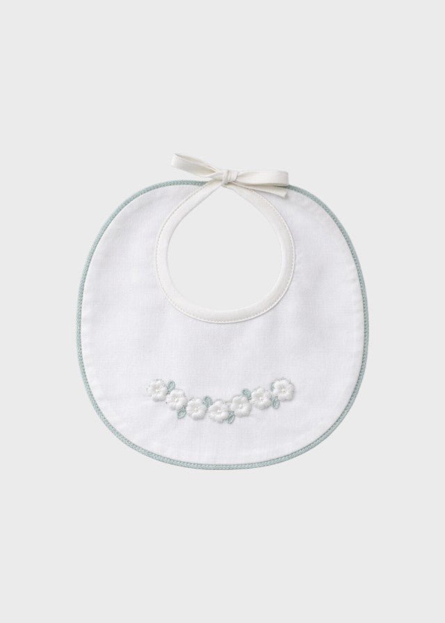 Bavetta Cotone Margherite Verde EK24BAV/V corredino e abbigliamento neonato | NANU' BABY